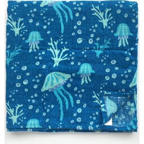 Soft Bamboo Cotton Baby Muslin Wrap Infant Baby Bedding Baby Blanket