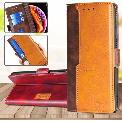 For Motorola Moto P50 P40 P30 Play Power Note Edge Luxury Splice Card Holder Flip Phone Leather Case Magnetic buckle Stand Cover