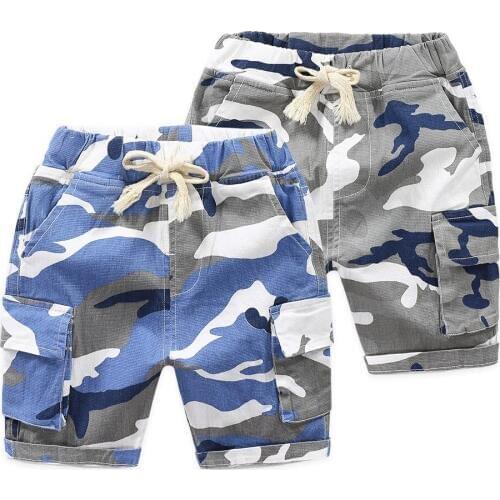 2019 new summer Children Camouflage shorts boys girls Easy Beach pants loose army toddler Five points thin pants kids clothing