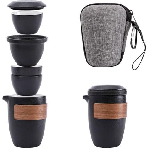 Chinese Dehua Porcelain Cups Pot Portable Simple Red Green Tea Infuser Maker Sets for Travel Ceramic Teaware Set for Kung Fu