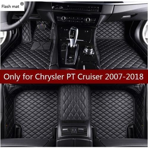 Flash mat leather car floor mats for Chrysler PT Cruiser 2007-2015 2016 2017 2018 Custom foot Pads automobile carpet car covers