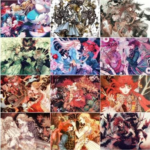 Colorful Anime Figure Diy 5D Diamond Paintings Full Square and Round Embroidery Mosaic Cross Stitch Hanging Painting Home Decor