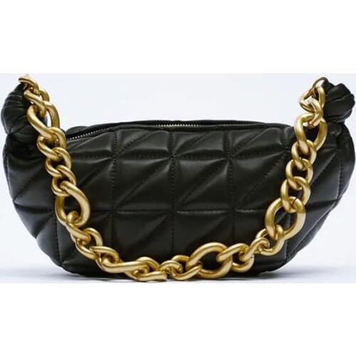 Luxury Famous Brand Shoulder Bags Female Pu Leather Thick Chain 2021 New Arrival Lady Messenger Bags Women Handbags