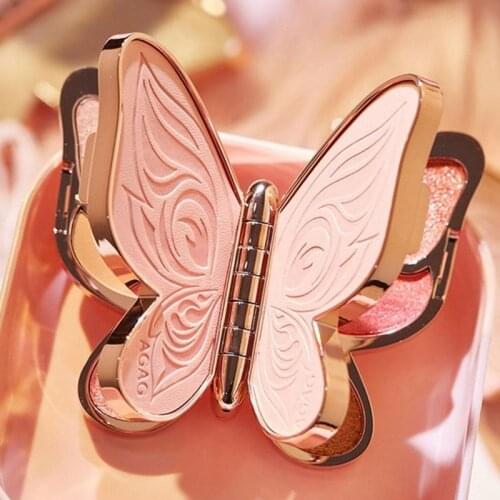 4-color Butterfly Eyeshadow Palette Pearlescent Shiny Sequins Glitter Matte Eyeshadow Lasting Shiny Pigmented Eyeshadow Makeup