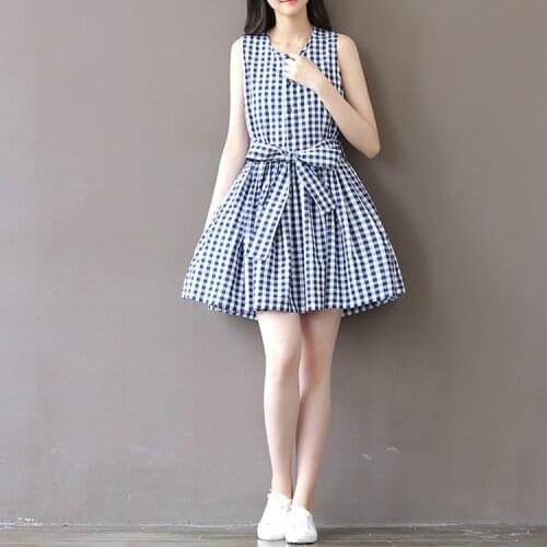 Teen Dress Plaid Summer Elegant Princess Costume 15 Years Old 160 Kinder Kleider