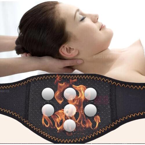 Cervical neck brace with hot compress spontaneous heat warm home care cervical shoulder magnet therapy neck collar