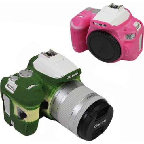 High Quality Silicone Camera Case Bag Cover for Canon EOS 250D 200DII 200D MarkII KISS X10 REBEL SL3 Dsrl Camera Shell