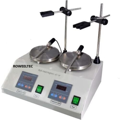 Good quality 2 Units Heads Multi-unit Digital Thermostatic Magnetic Stirrer Hotplate mixer y313 tec