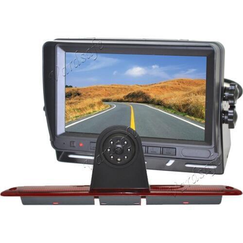 Vardsafe VS608M | Brake Light Reverse Backup Camera + 7 Inch Self Standing Monitor for Mercedes Sprinter (Can See Rear Bumper)