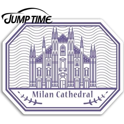 Jump Time for Milan Cathedral Vinyl Stickers Italy Travel Sticker Luggage Bumper Decals Waterproof Car Accessories