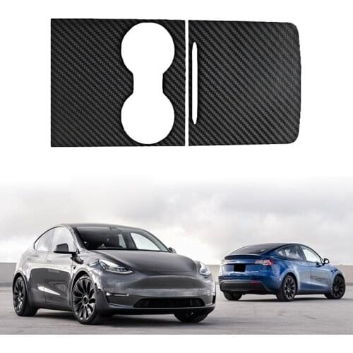 Car Center Console Panel Protective Sticker Decoration Trim for Tesla Model 3 Y 2021