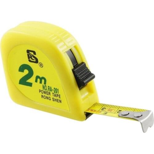 Yellow 2M 6FT tape meter measuring tape scale metal capsule