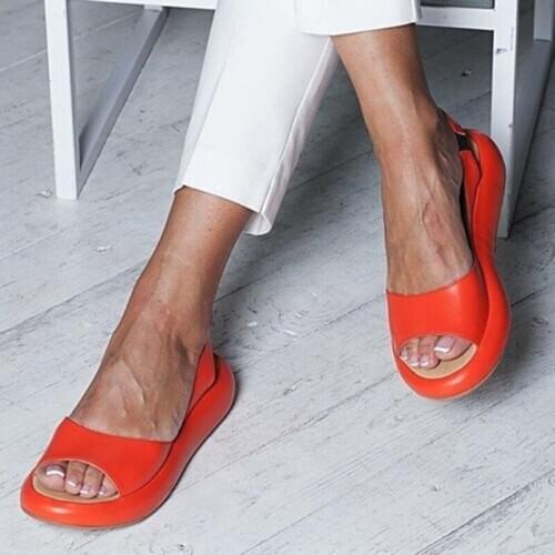 Women Candy Color Sandals Elastic Band Fashion Casual Woman Slip-On Shoes Ladies Platform Female Comfortbale Footwear Summer