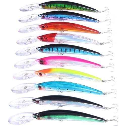 1pcs 17cm 23.5g Big Fishing Lures Floating Laser Minnow Hard Crankbait Fishing Wobbler with Treble Hooks Bass Bait Pesca