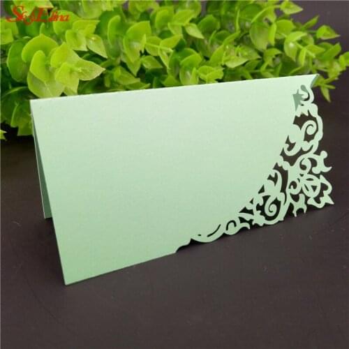 10 Pcs Number Name Seat Card Vintage Table Reception Table Wedding Birthday Laser Cut Place Cards Party Decor 6ZSH870-10