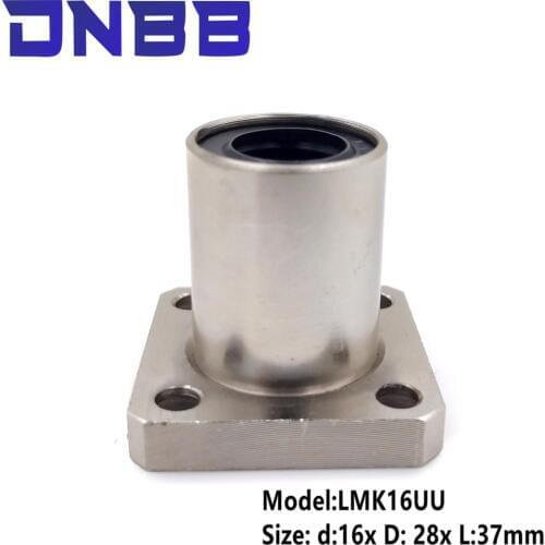 1pcLMK16UU type Nickel plating flange linear bearing for 3D printer linear 16mm Rod LMK16 LMK LMK16UU shaft