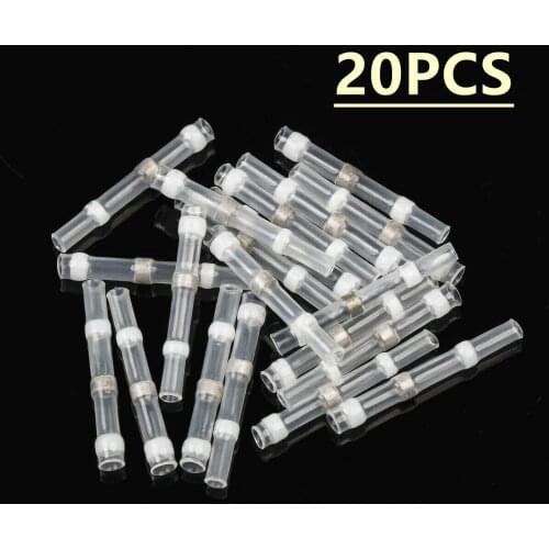 20PCS Heat Shrink Solder Wire Connectors Seal Waterproof Insulation Terminals Automotive Marine Insulated AWG26-24