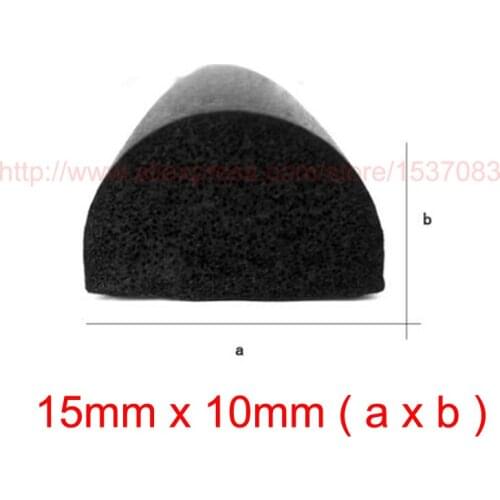 3m x 15mm x 10mm self adhesive epdm rubber foam door window sealing strip cabinet weatherstrip