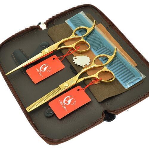5.5" 6.0" Meisha Hairdressing Cutting Scissors Hair Thinning Shears Set Japan 440C Barber Accessories Hair Cut Tijeras A0032A