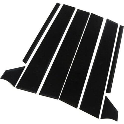 8PcsCar Pillar Truck Pillar Stickers Black Pillar PostsWindow Door Trim Cover For 2020 2021 Nissan Sentra Car Accessories