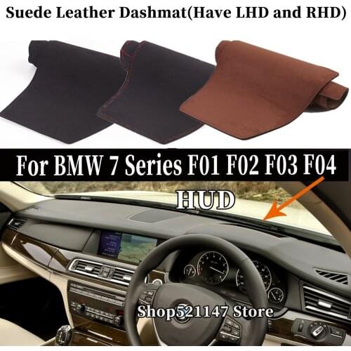 Accessories Car-styling Suede Leather Dashmat Dashboard Cover Dash Mat Carpet For BMW 7 Series F01 F02 F03 F04 730LI 740 750LI