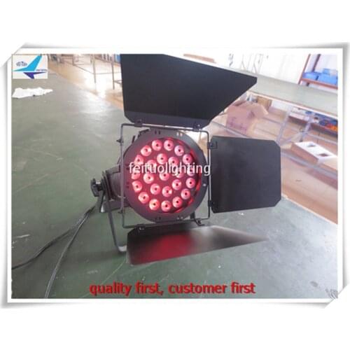 Free shipping 10pcs/lot Indoor 24x15w Barndoor Par Light RGBWA 5IN1 Lumiere LED Par Can Strobe Effect DJ Show Stage Party Decor