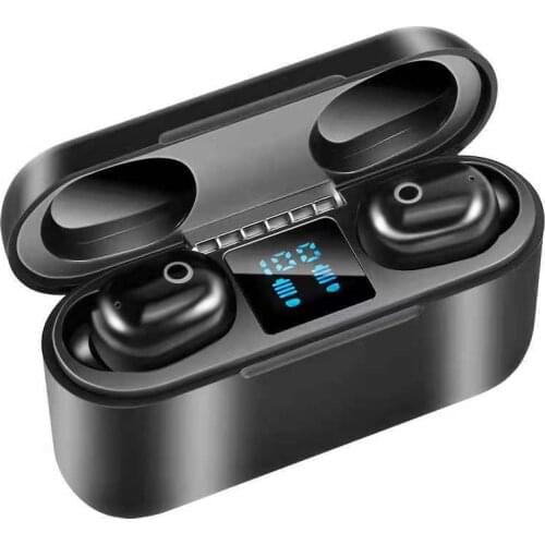 Wireless TWS Headset Bluetooth Headphone With 3 LED Battery Display Contact Control IPX7 Waterproof For Smart Phone