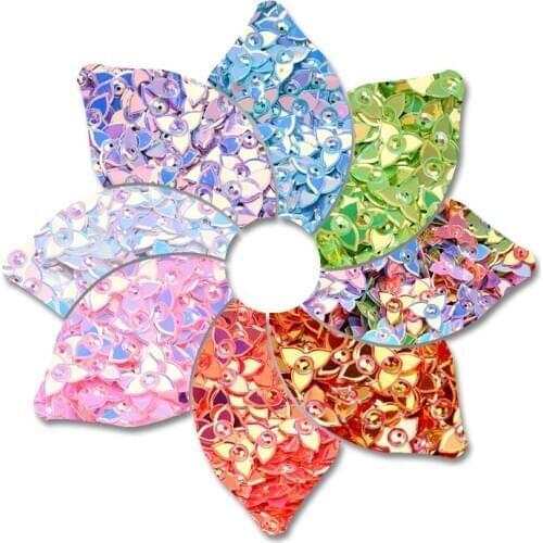 14mm sequin trefoil PVC bulk sequins for DIY sequin sewing jewelry DIY accessories Lentejuelas Para Coser