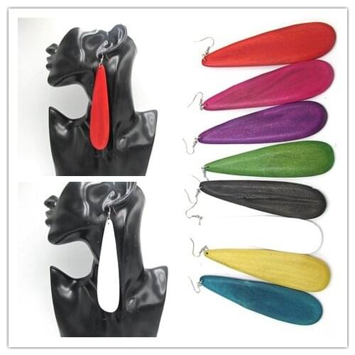 Big Size 5 inch Wood Earrings can mixed colors