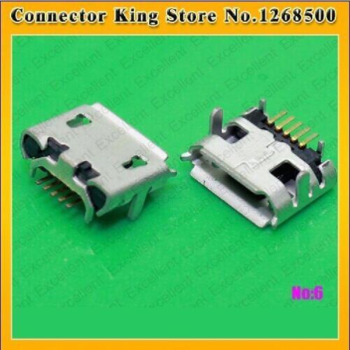 ChengHaoRan 50pcs/lot, Micro 5-pin Micro USB Jack Connector Tail Charging socket for tablet phone ect,MC-006