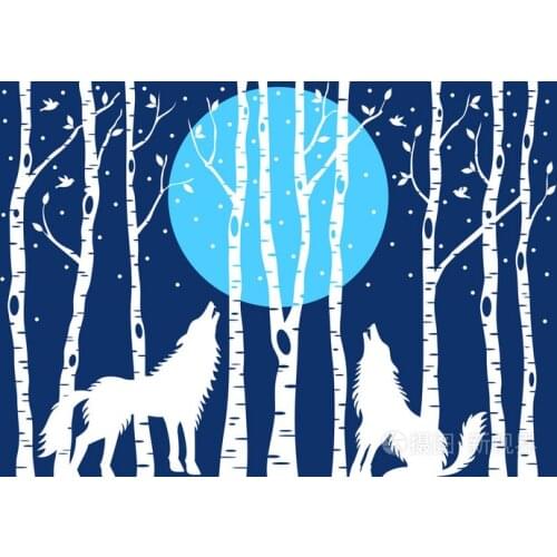 DABOXIBO Wolf Forest Cutting Dies Mold For DIY Scrapbooking Cards Making Decorate Crafts 2020 NEW Arrival