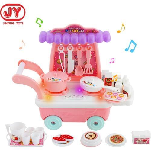 Children Girl Toys Role Play pretend Simulation music Cookware Appliance Kitchenware Puzzle Education Toys For Kids girl gifts