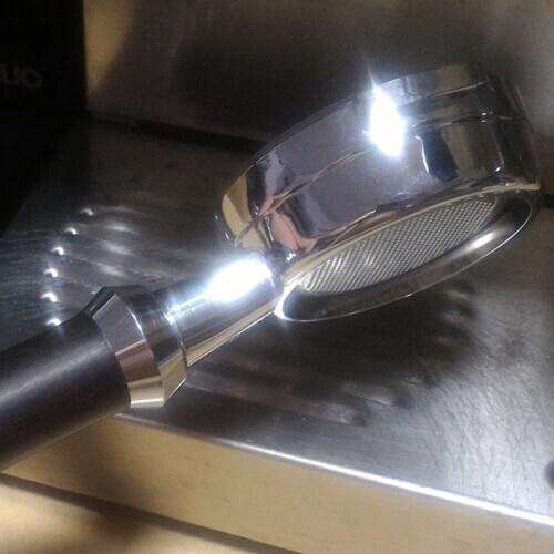 For EXPOBAR E61 Coffee Machine Solid Wood Bottomless Handle Portafilter 58MM Universally Applicable Grouphead Ebony