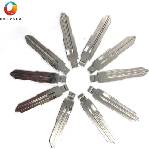HKCYSEA 10 pcs/lot Metal Blank Uncut Flip KD Remote Key Blade Type #55 for Chery QQ3 NO. 55 Blade