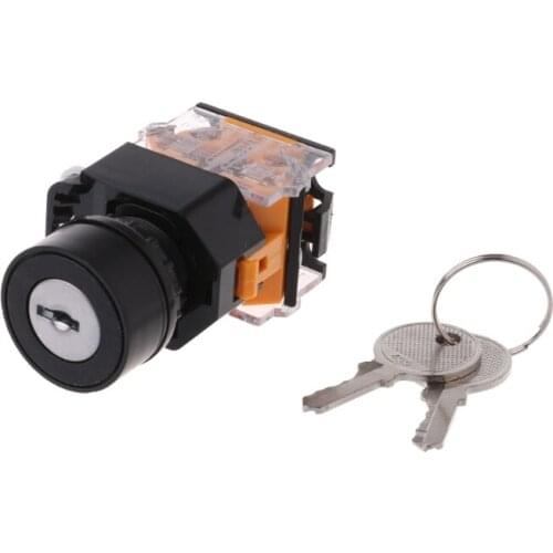 Key Switch ON/OFF Lock LAY38 3 Gears Key Switch 22MM Electronic With Keys 649E