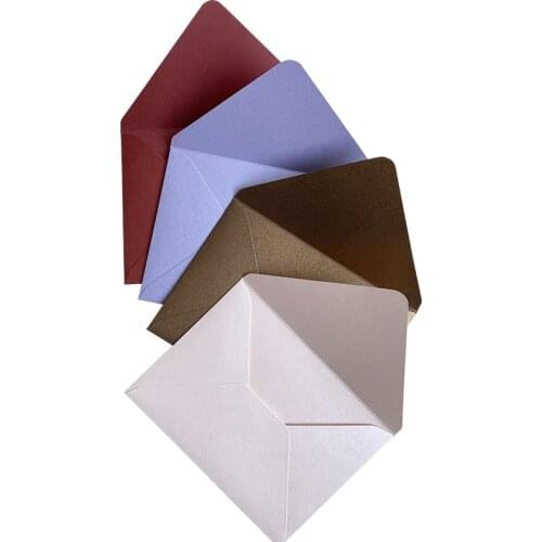 4pcs/set Pearl Paper Solid Color Envelopes For Invitations Wedding Invitation Envelope Set 14cm X19cm