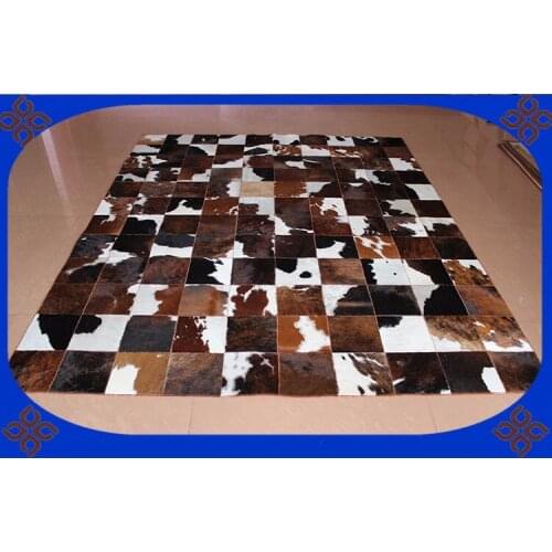 Fashionable art carpet 100% natural genuine cowhide leather place mats