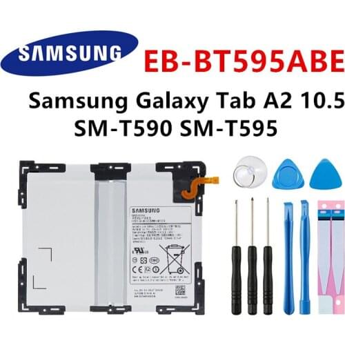 SAMSUNG original EB-BT595ABE 7300mAh Replacement Tablet Battery For Samsung Galaxy Tab A2 10.5 SM-T590 SM-T595 T590 T595 +Tools