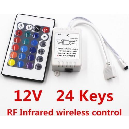 12v 24key Article seven lights controller to RGB gradient Infrared wireless remote control for LED lights 3528/2835/5050