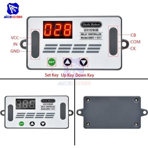 DDC-331 DC 12V Delay Timer Cycle Relay Digital LED Delay Relay Switch Trigger Programmable Module with Case for Car Auto