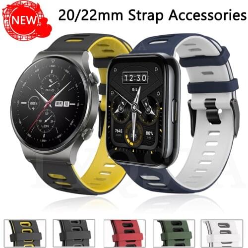 Watchband For Garmin Venu Vivoactive 3 Silicone Wristband Strap For Huawei GT2 Pro/Realme Watch 2 Pro With Straps Clasp Pемешок