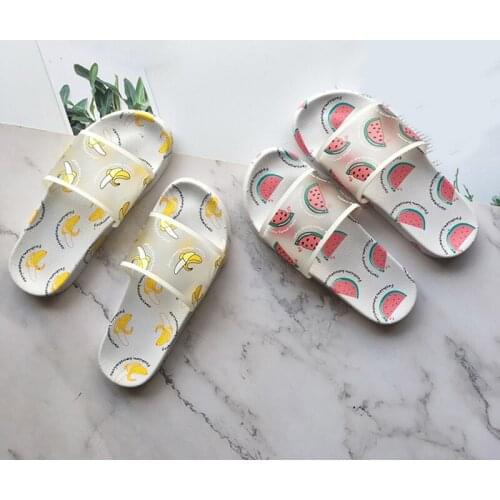 Summer Slippers Women Slides Women Shoes Cartoon Fruit Strawberry Pineapple Peach Flip Flops Sandals Beach Slides New