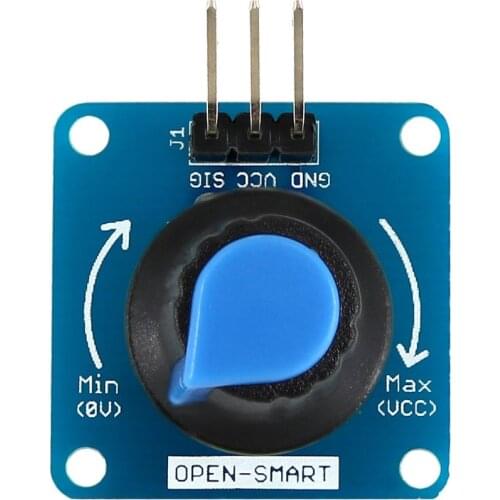 Blue Rotary Angle Sensor Module Light / Volume Control Adjustable Potentiometer / Knob Switch Rotary Angle Sensor for Arduino