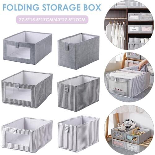 Foldable Underwear Storage Box Non Woven Clothing Storage Box Ogranizer for Quilts Toys Quilt Wardrobe Drawer Container
