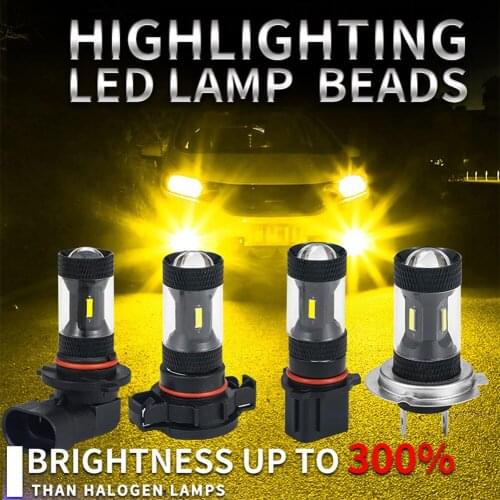H7 9005 9006 H1 H3 H11 H11 Led Headlight Bulb 6500K White Yellow 3000LM Car Fog Lamp 36W Car Led Fog Light Bulb Auto LED Bulbs