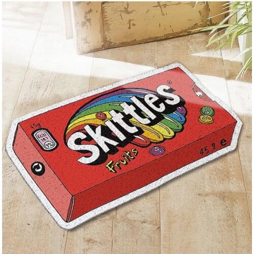 1PC Cartoon Sugar Shape Sand Scraping Door Entrance Welcome Mat Bath Nonslip Rug Dust Removal Carpet Wire Loop Footpad Doormat