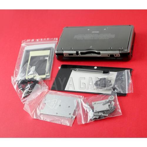 10set Full Complete Housing Shell case with screen lens for 3DS Case Cover Replacement full with Buttons kit+3M sticker