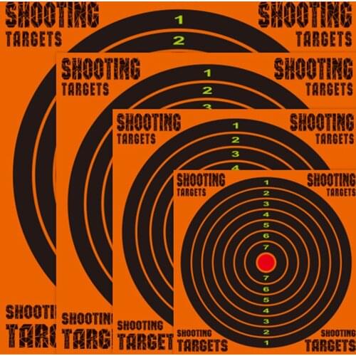 10 PCS Airsoft Shooting Training Target Paper 6/8/10/12 Inch Tactical Sticker For Outdoor Hunting Pistol Rifle Shooting Practice