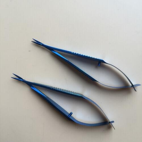 2PCS Best Titanium Vannas Capsulotomy Scissor ophthalmic Dental surgical instrument