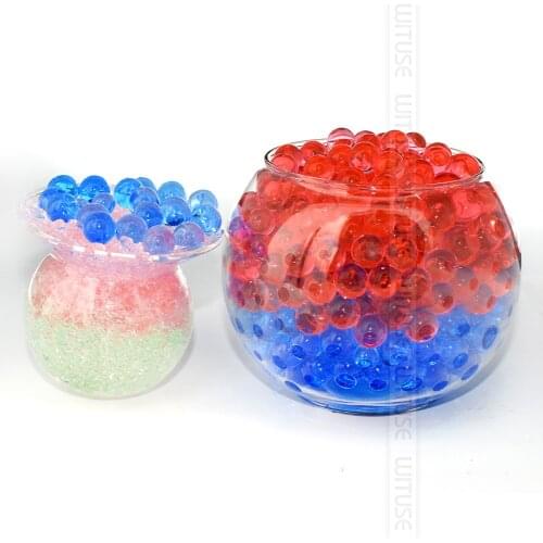 3000pcs Per Bag Jelly Colored Crystal Soil Gel Wedding Decoration obriz Growing Water Balls Water Beads For Potted Flower